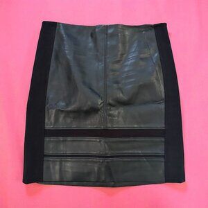 WHITE HOUSE BLACK MARKET WHBM Black Faux Leather Pencil Skirt Size 00